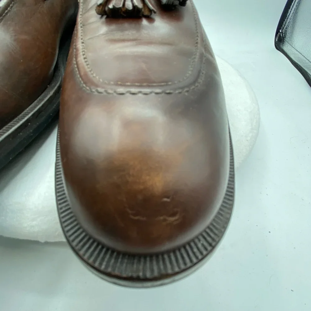 To Boot New York Mens 12 Tassel Loafers Brown Leather Adam Derrick Italy 127